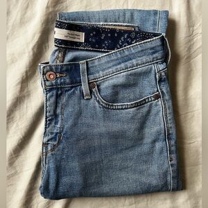 Vintage straight leg Levi’s with raw hem relaxed fit